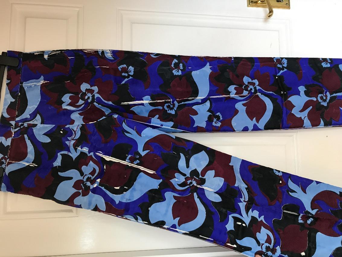 Emilio Pucci Silk Printed Trousers