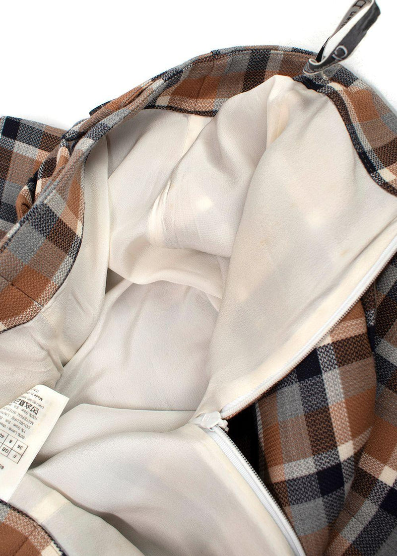 Christian Dior Tartan Wool Mini Skirt