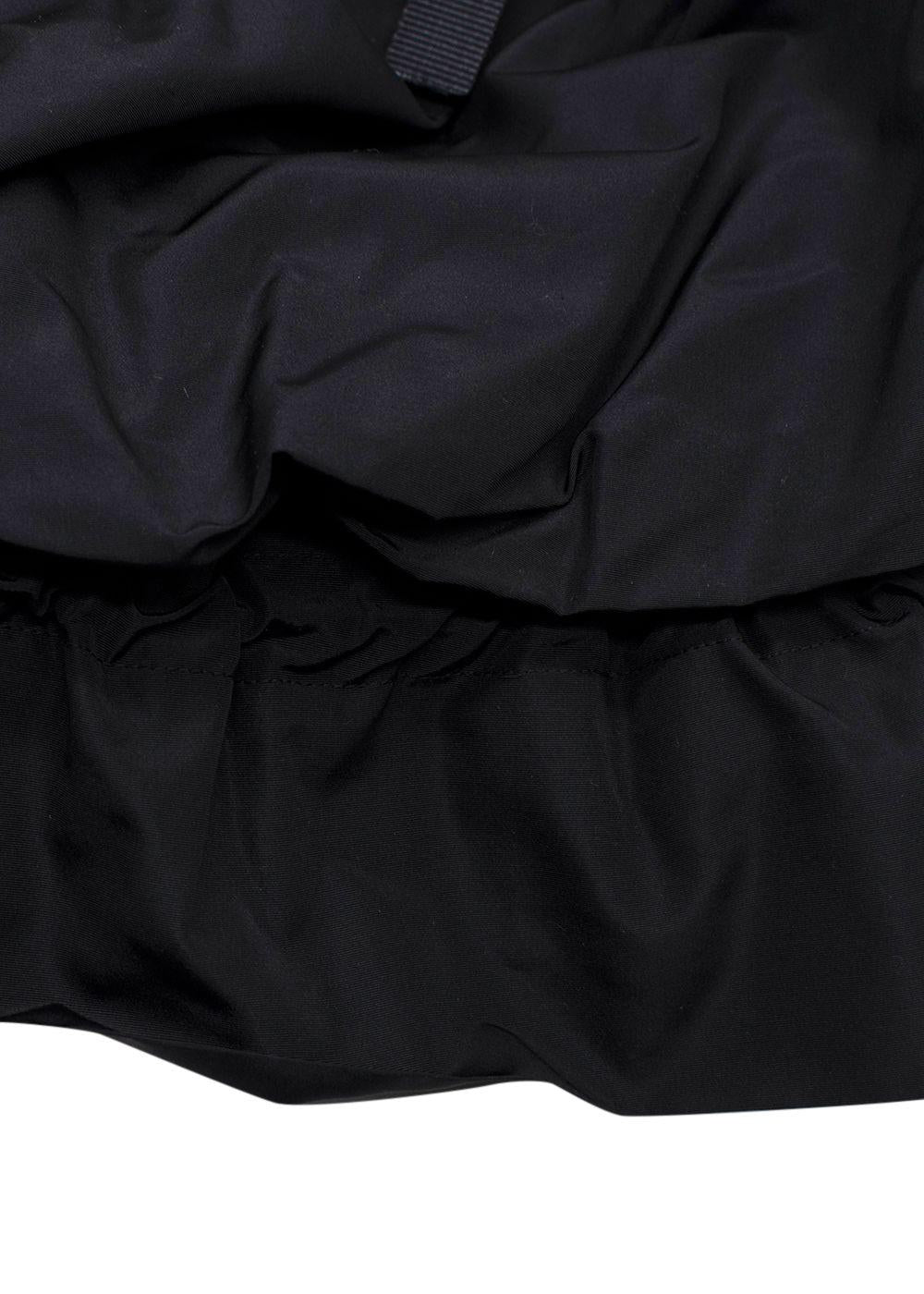 Dior Black Corset Bubble Hem Silk Mini Dress