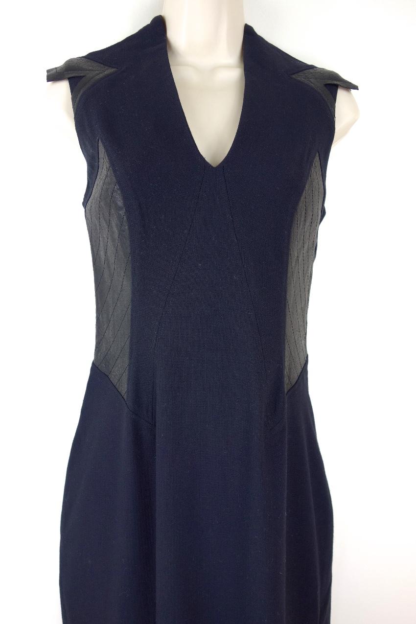 Helmut Lang contrast-panel dress