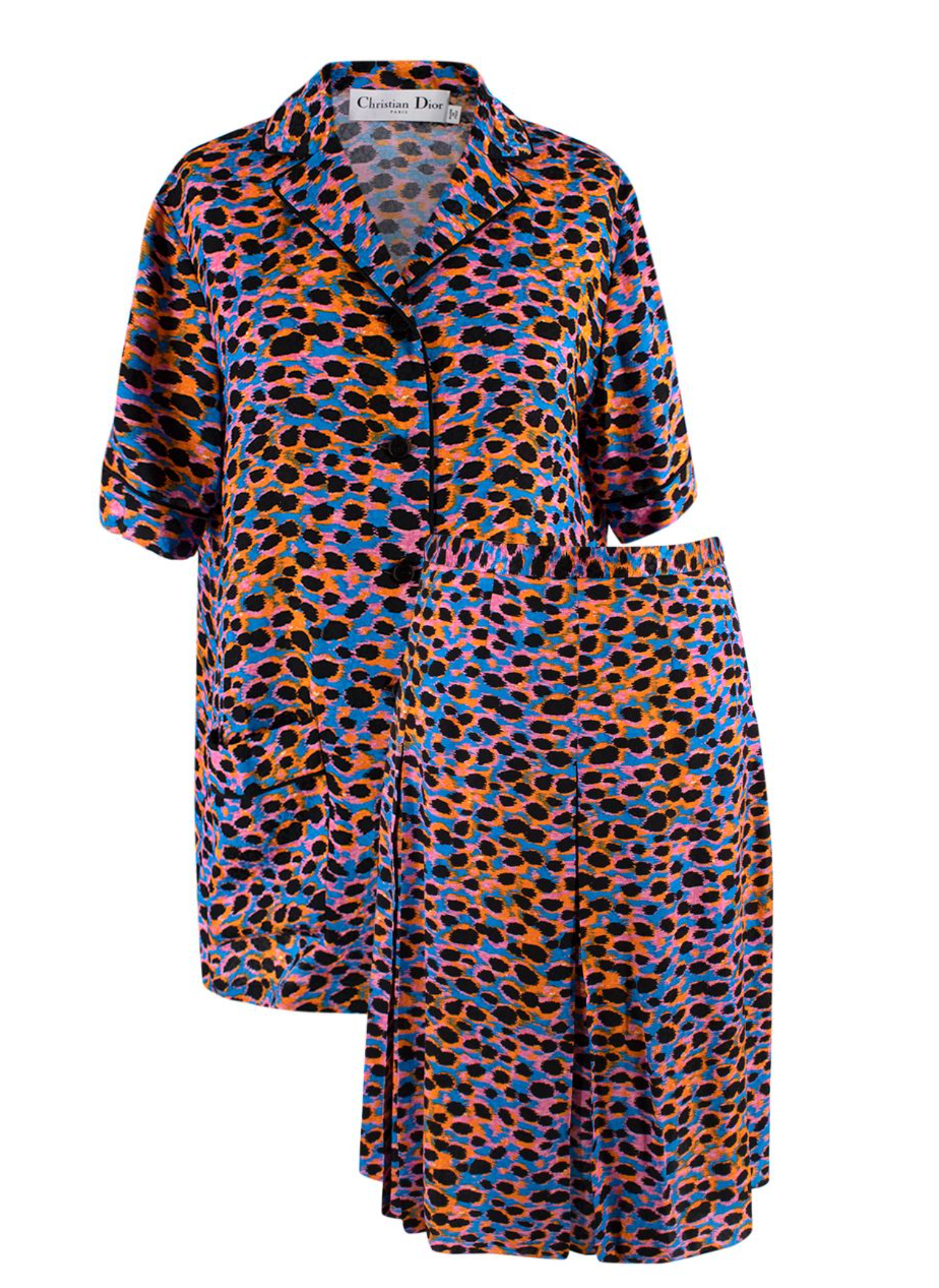Dior Multicoloured Mizza Print Chez Moi Shirt & Pleated Skirt