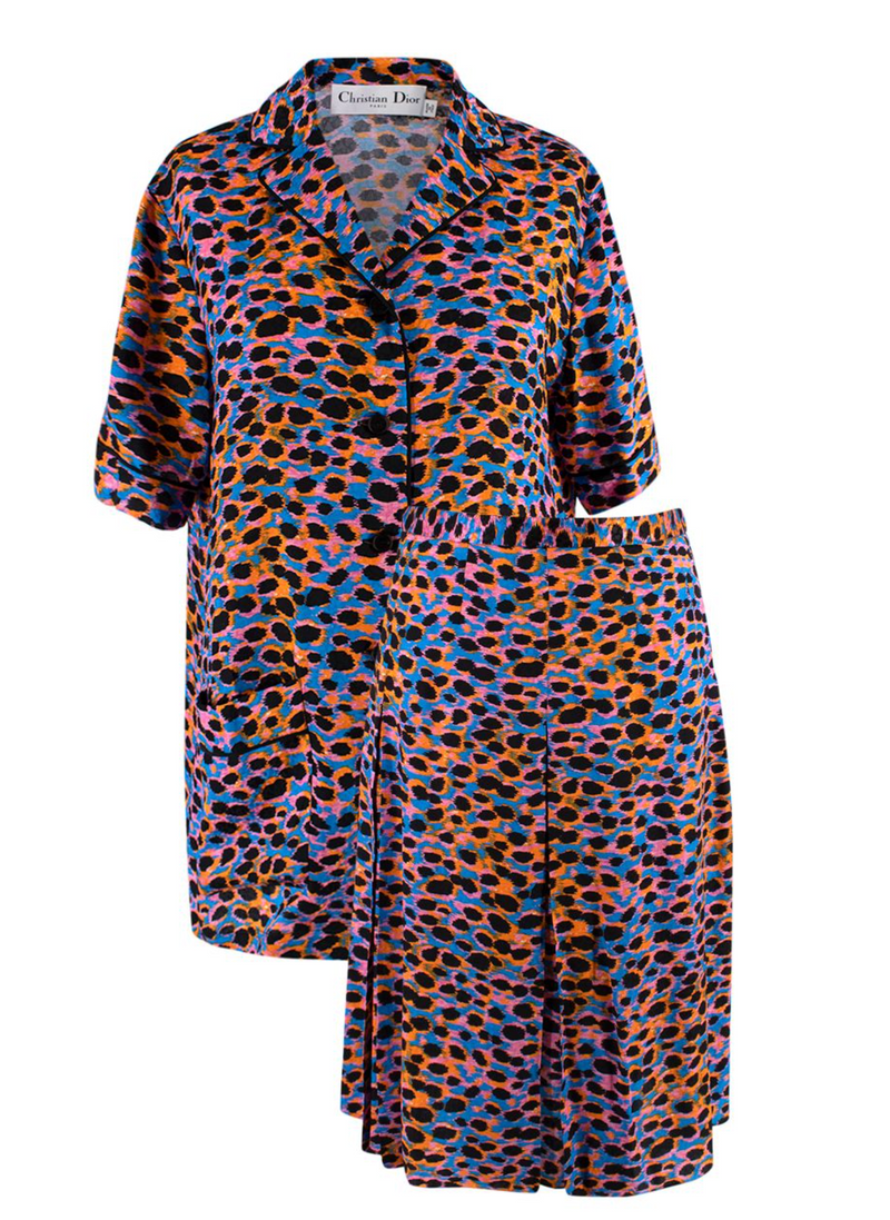 Dior Multicoloured Mizza Print Chez Moi Shirt & Pleated Skirt