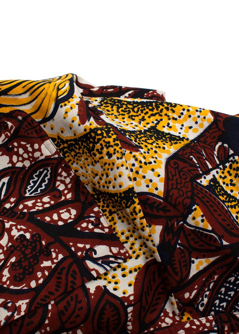 Dior Burgundy and Yellow Aztec Pocket Shorts
