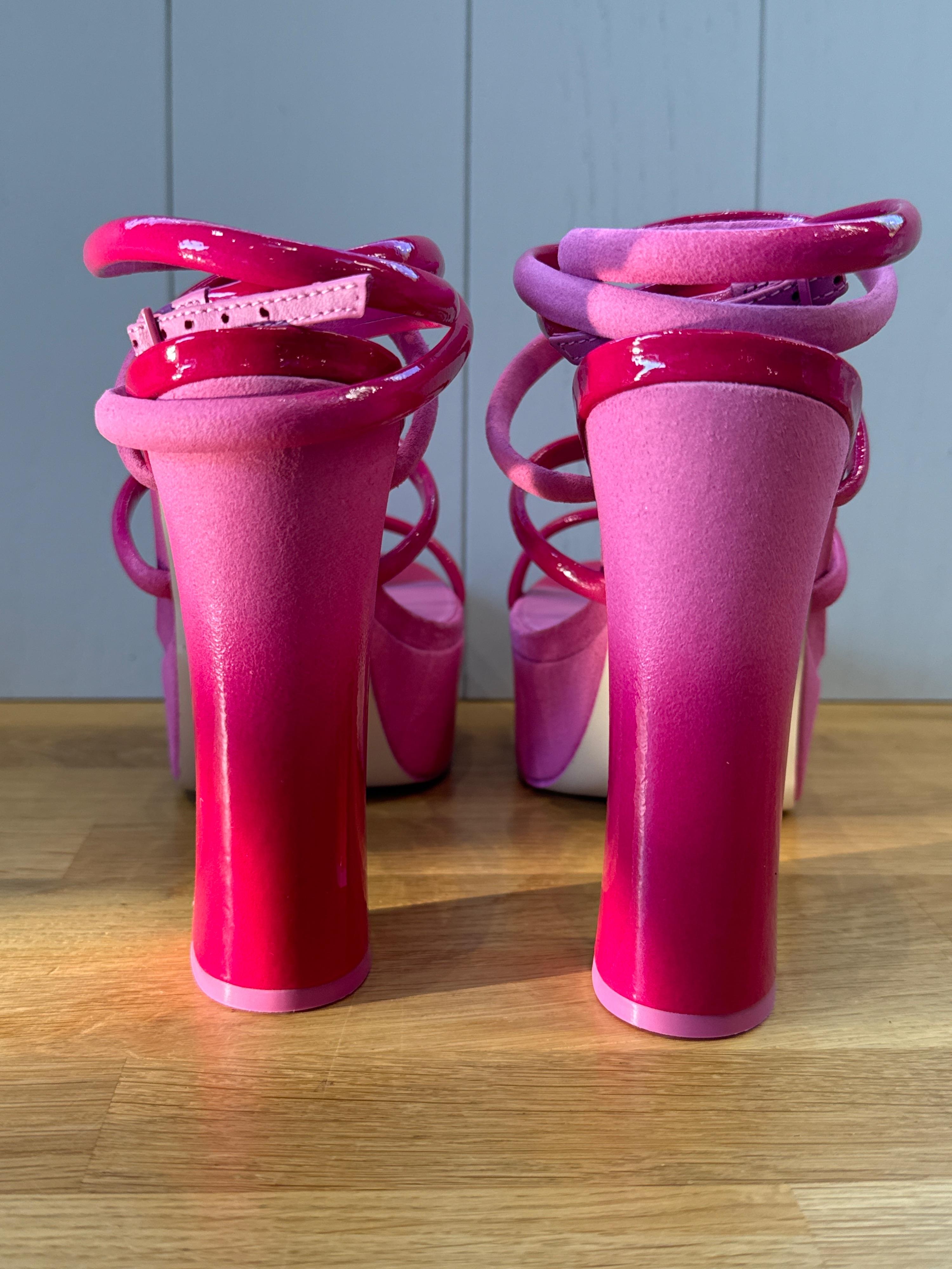 Cult Gaia Pink Aliza Platform Heels