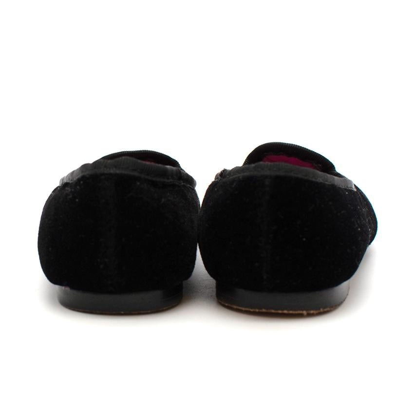 Ralph Lauren Black Velvet Skull Loafers