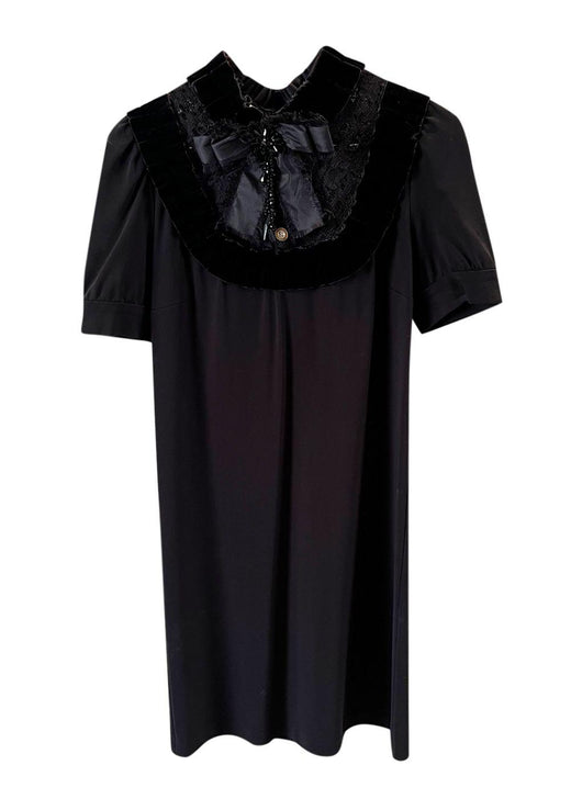 Gucci Black Bow Detail Mini Dress