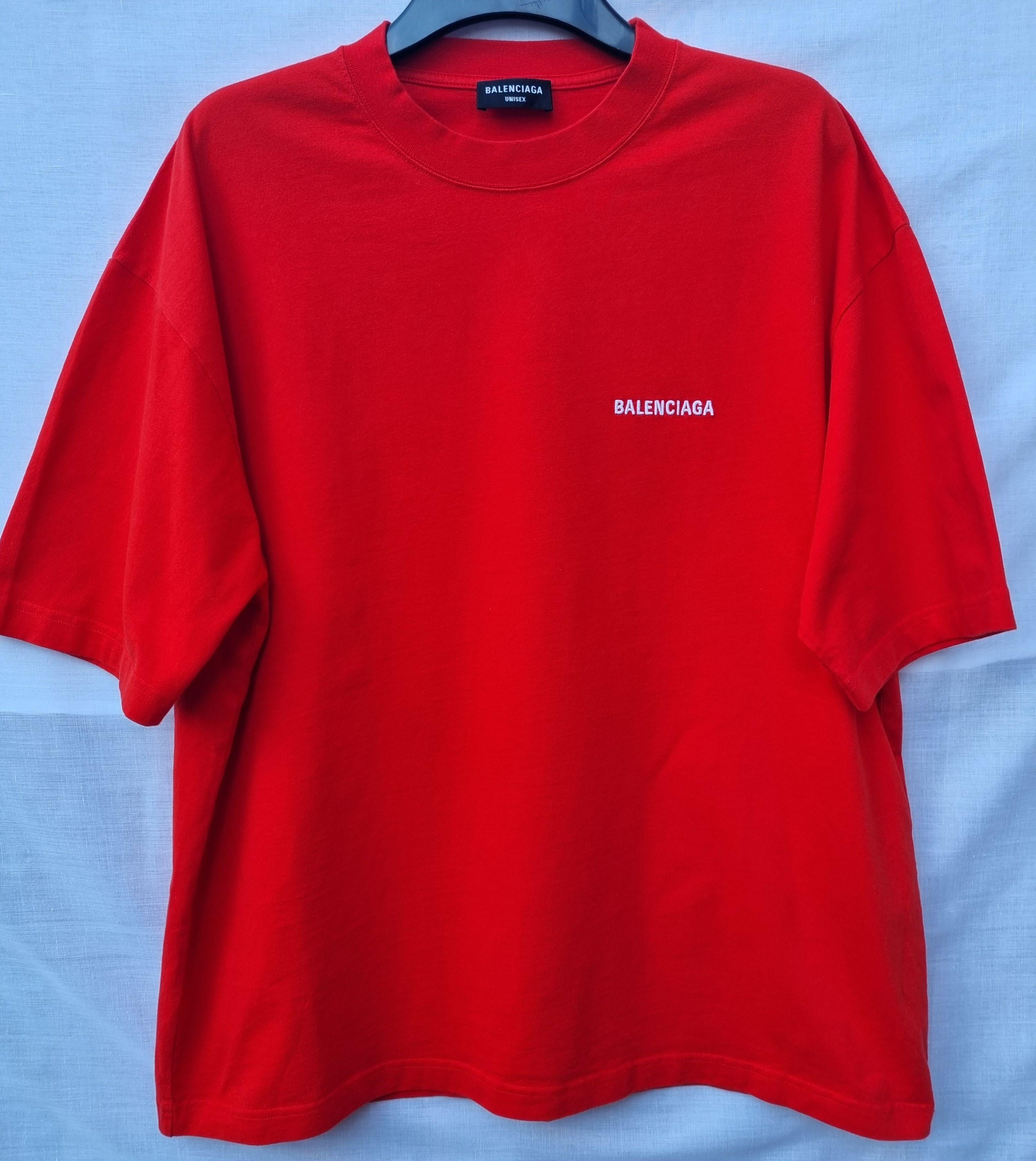 Red cotton jersey Classic embroidered logo T-shirt