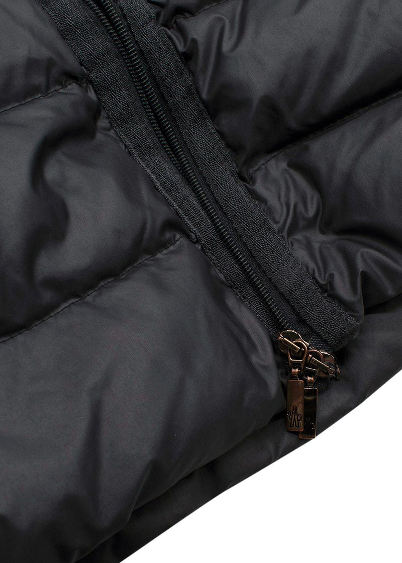 Moncler Grey Longline Nantes Puffer with Racoon Fur Hood