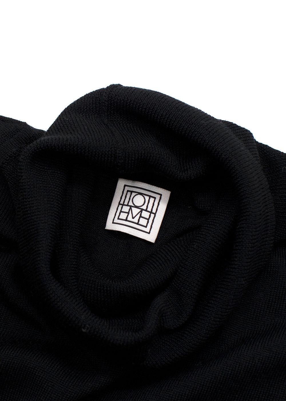 Toteme Black Wool Cocoon Maxi Dress