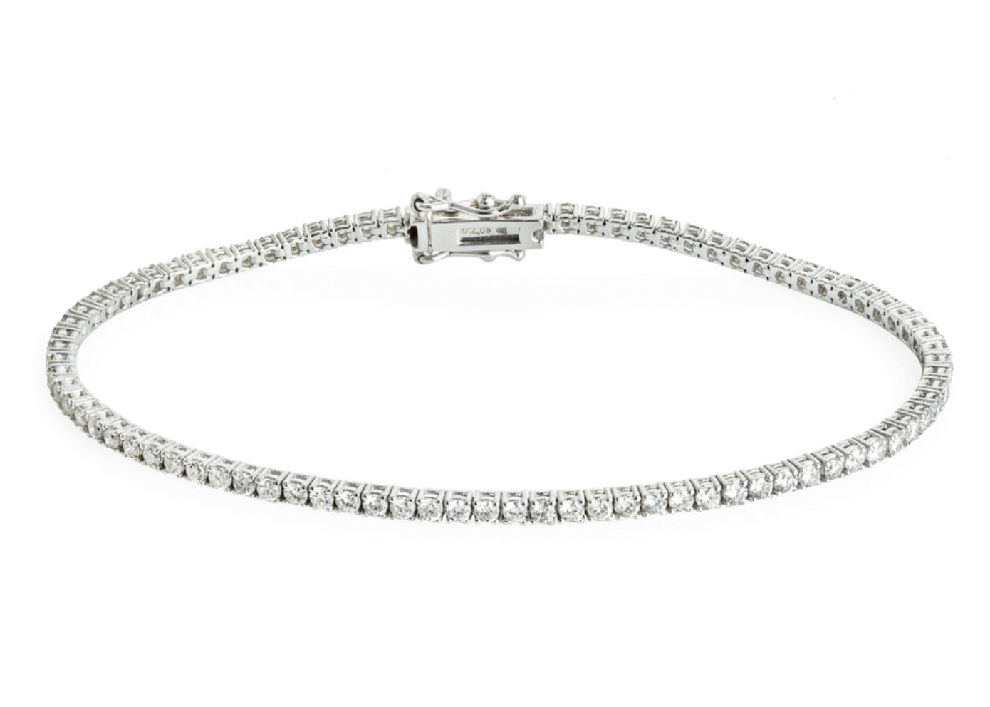 18ct White Gold Diamond Tennis Bracelet