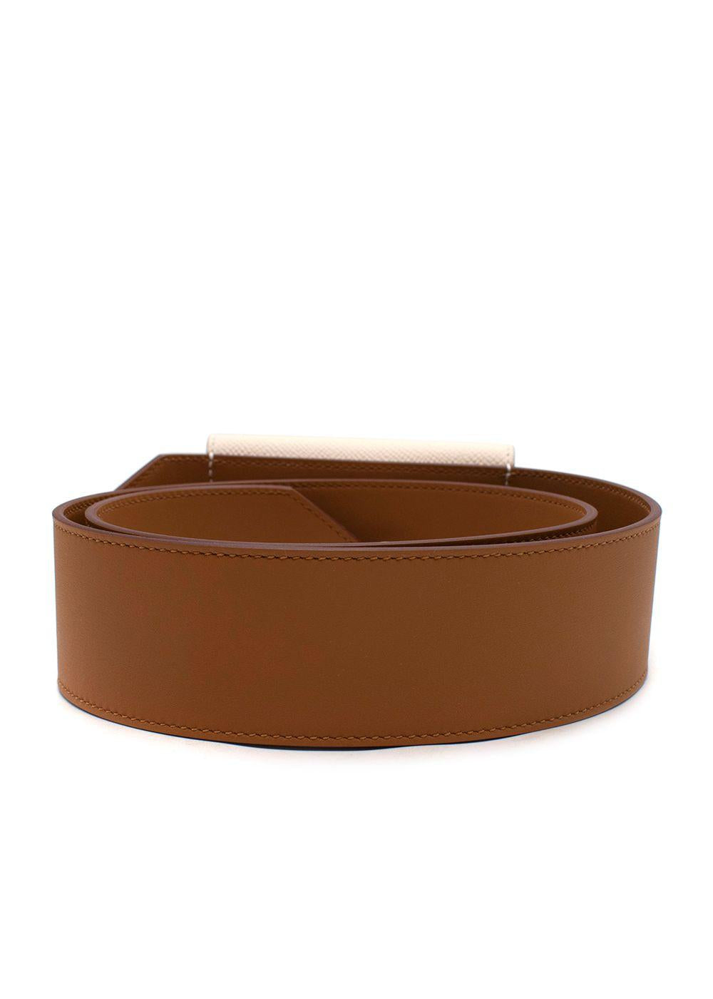 Hermes Kelly Gold and Craie Pocket Bag Strap with Palladium Hardware