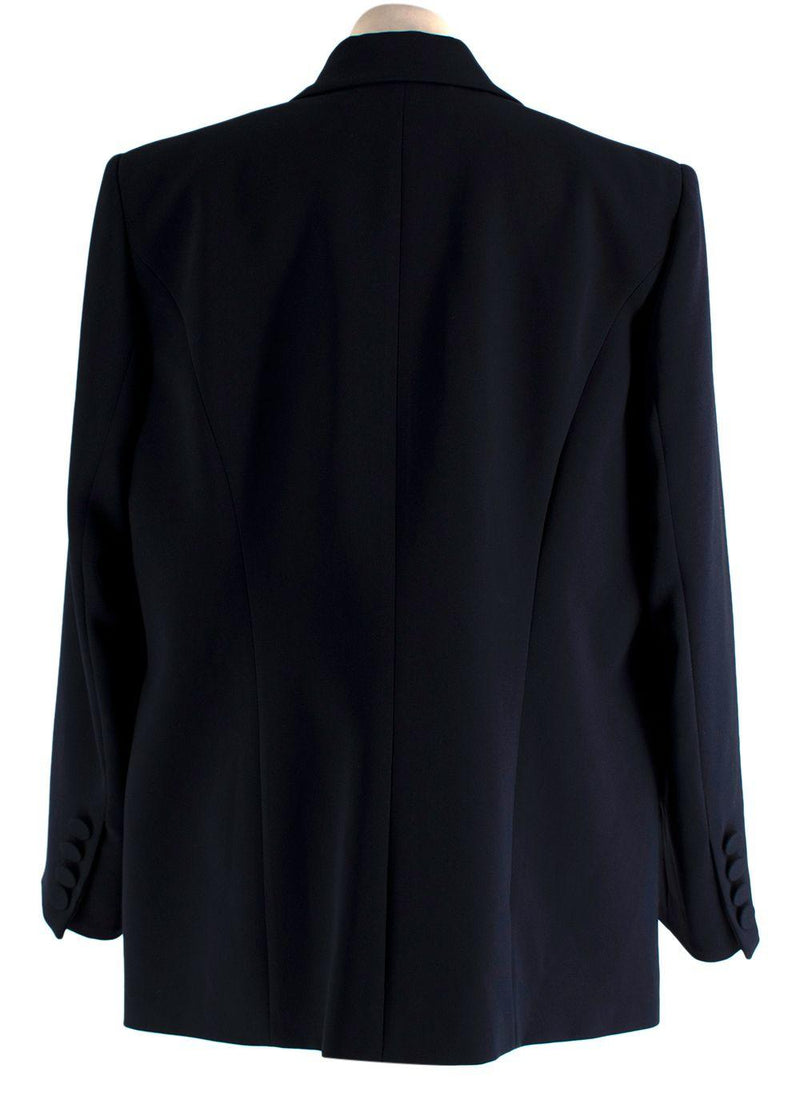 Marina Rinaldi Navy Cady Double Breasted Blazer
