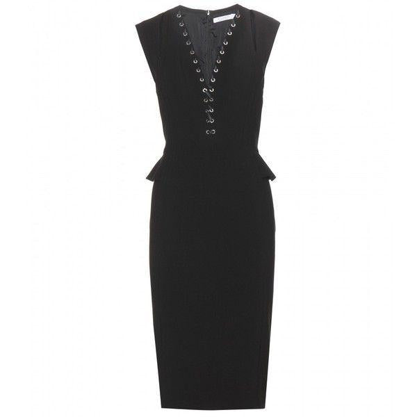 Altuzarra Topi Lace-Up Detail Peplum Dress