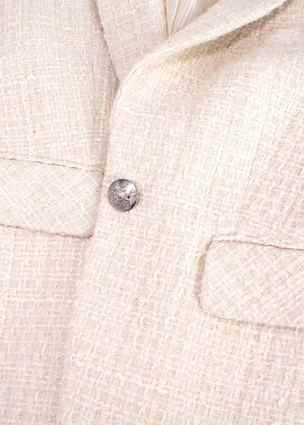 Veronica Beard Ivory Tweed Blazer