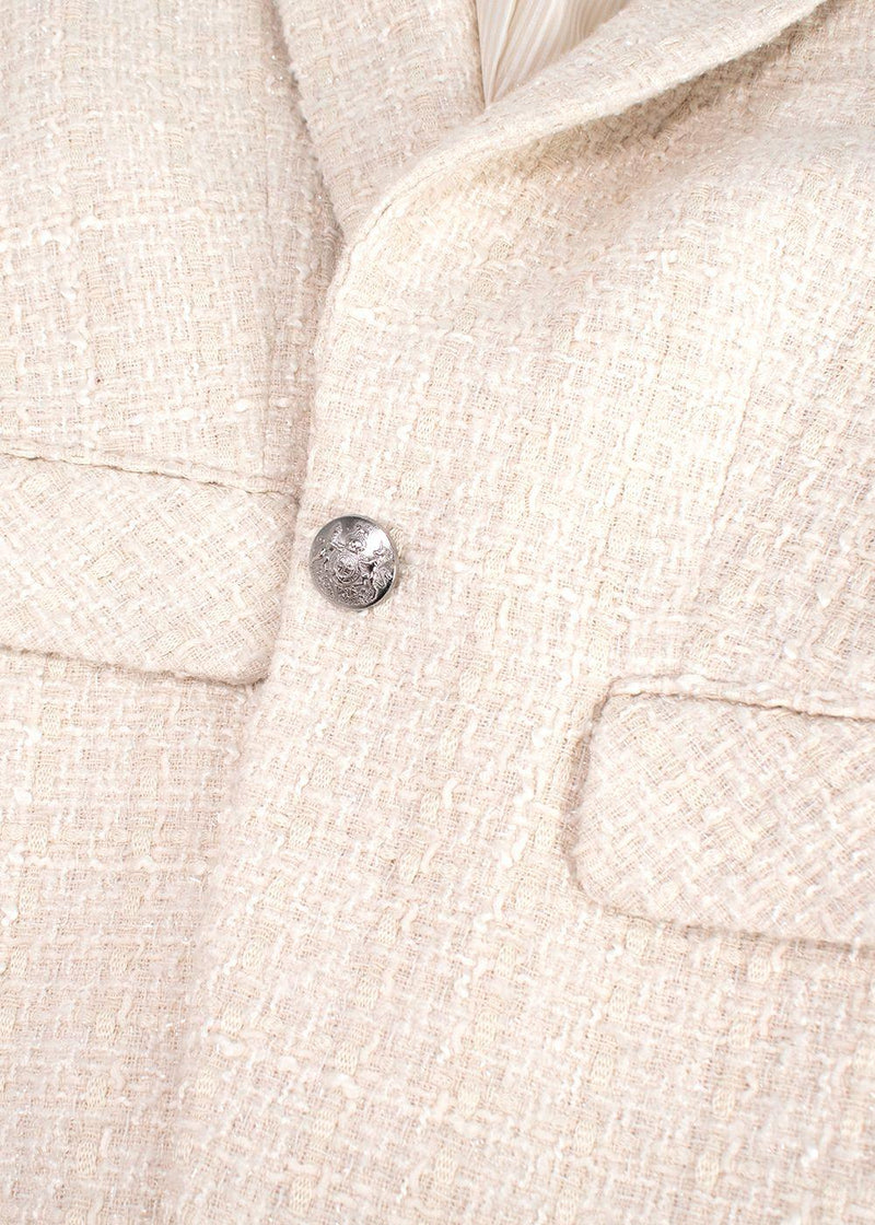 Veronica Beard Ivory Tweed Blazer