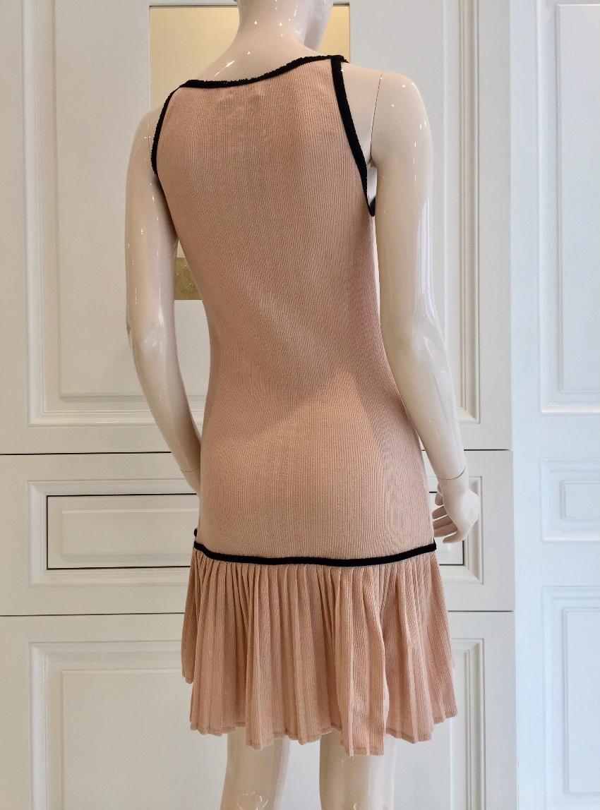 Blumarine Pleated Soft Peach Dress