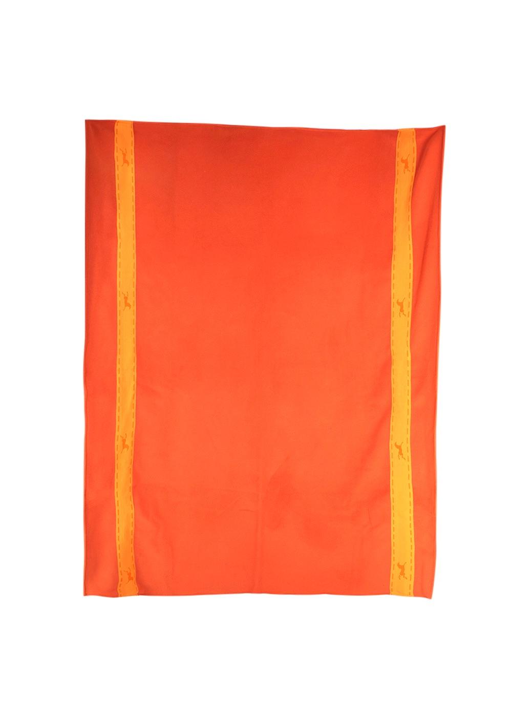 Hermes Orange and Yellow Wool Blanket