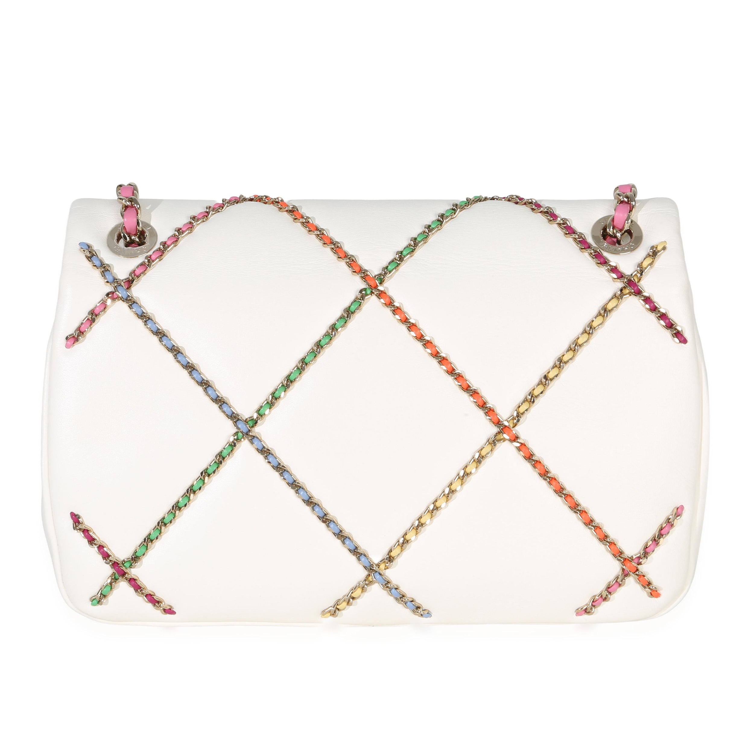 Chanel Lambskin Multicolor Chain Intertwined Small Flap Bag