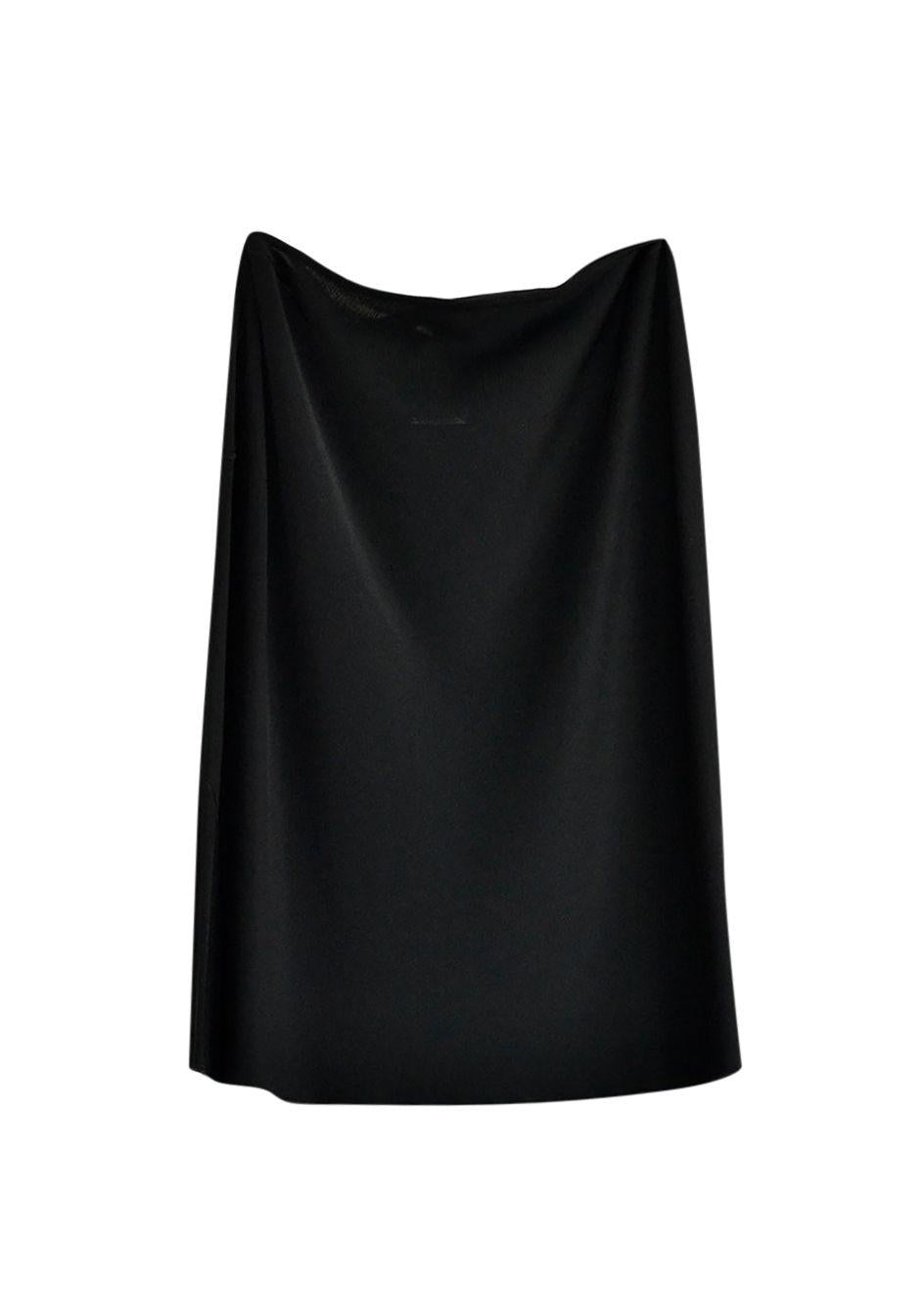 Black Panelled Slip Skirt