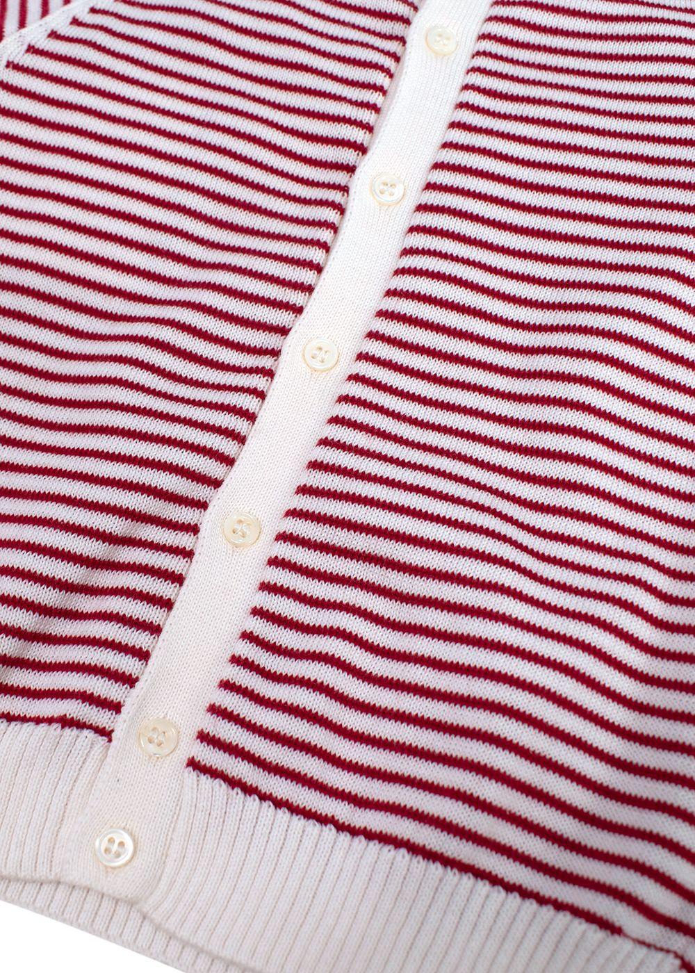 Loro Piana 3-6m Red and White Striped Knit Baby Top and Pants Set