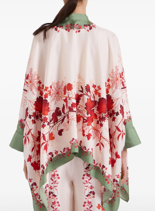 La Double J Foulard Silk Twill Shirt Woodland Placee