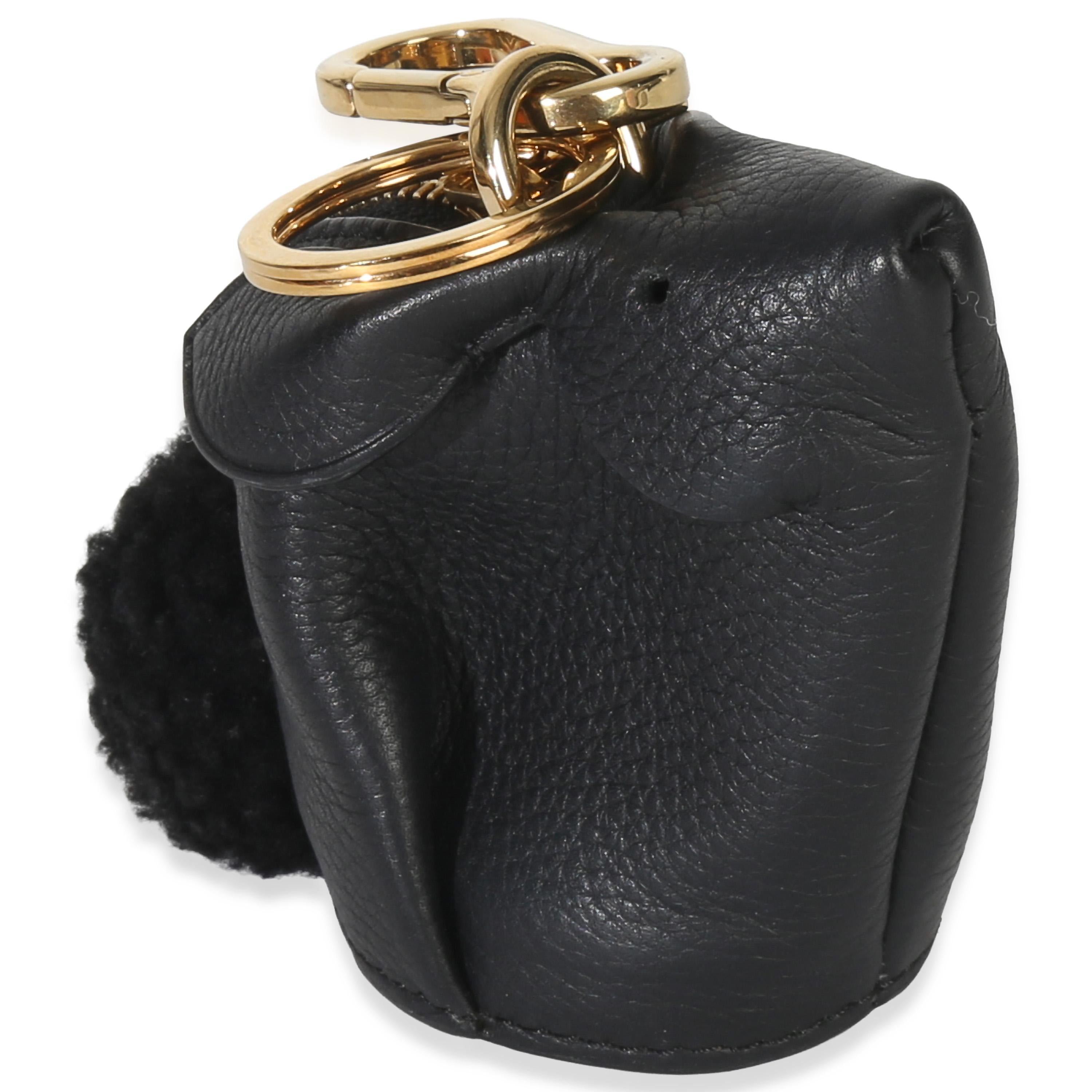 Loewe Calfskin Shearling Bunny Coin Purse