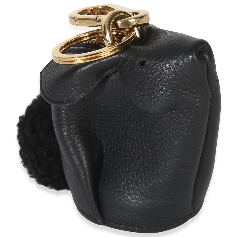 Loewe Calfskin Shearling Bunny Coin Purse