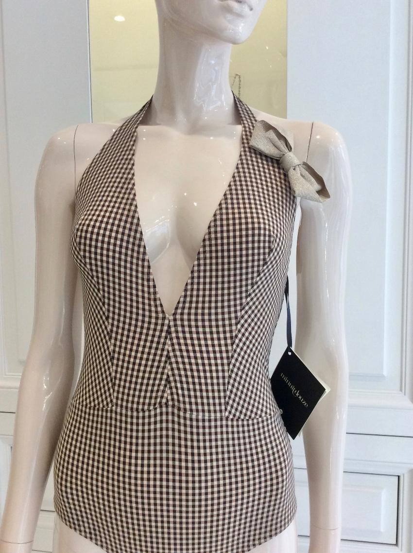 Minuit Douze Iridescent Gingham One-Piece Swimsuit