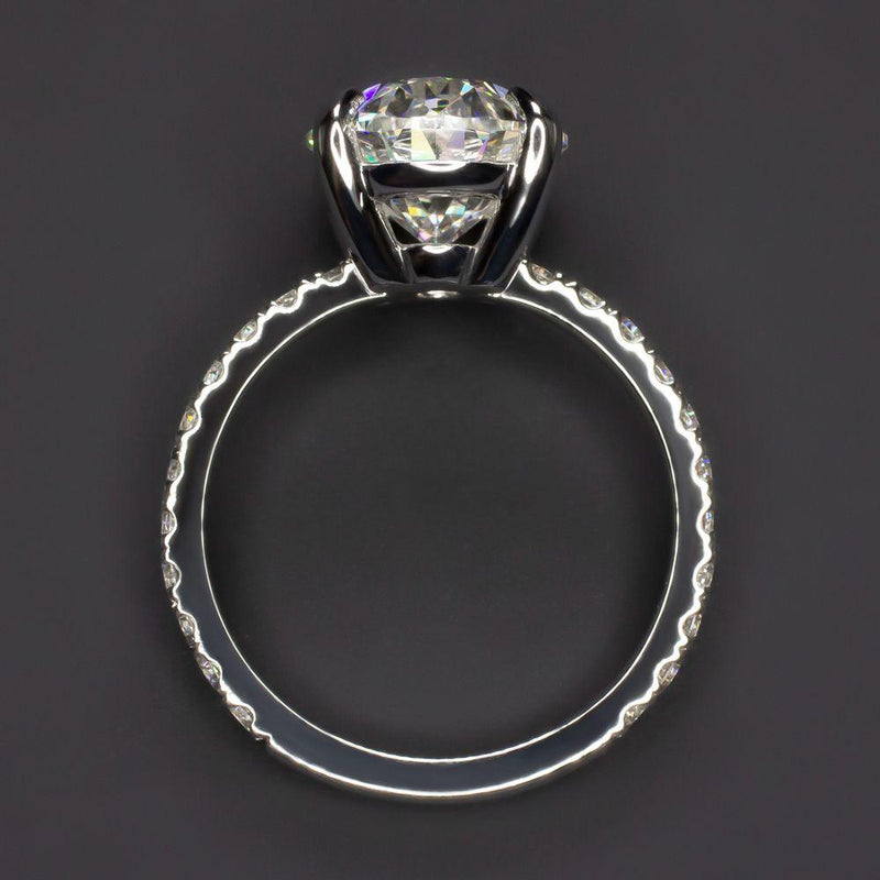 Verde 5ct IGI Certified Oval Cut Lab-grown Diamond VS2 Ring