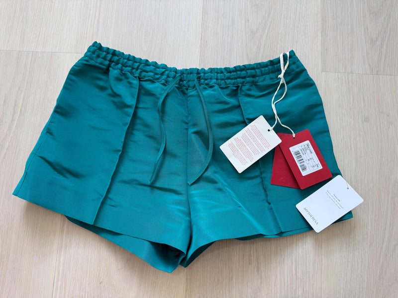 Valentino Teal Silk Shorts