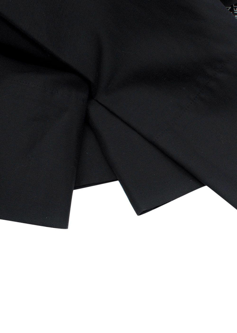 Matteau Black Cropped Wide Leg Linen Trousers