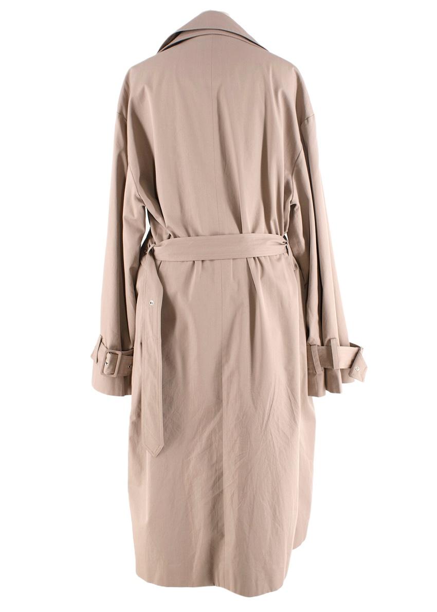 Rokh Beige Gabardine Double-Layered Trench Coat