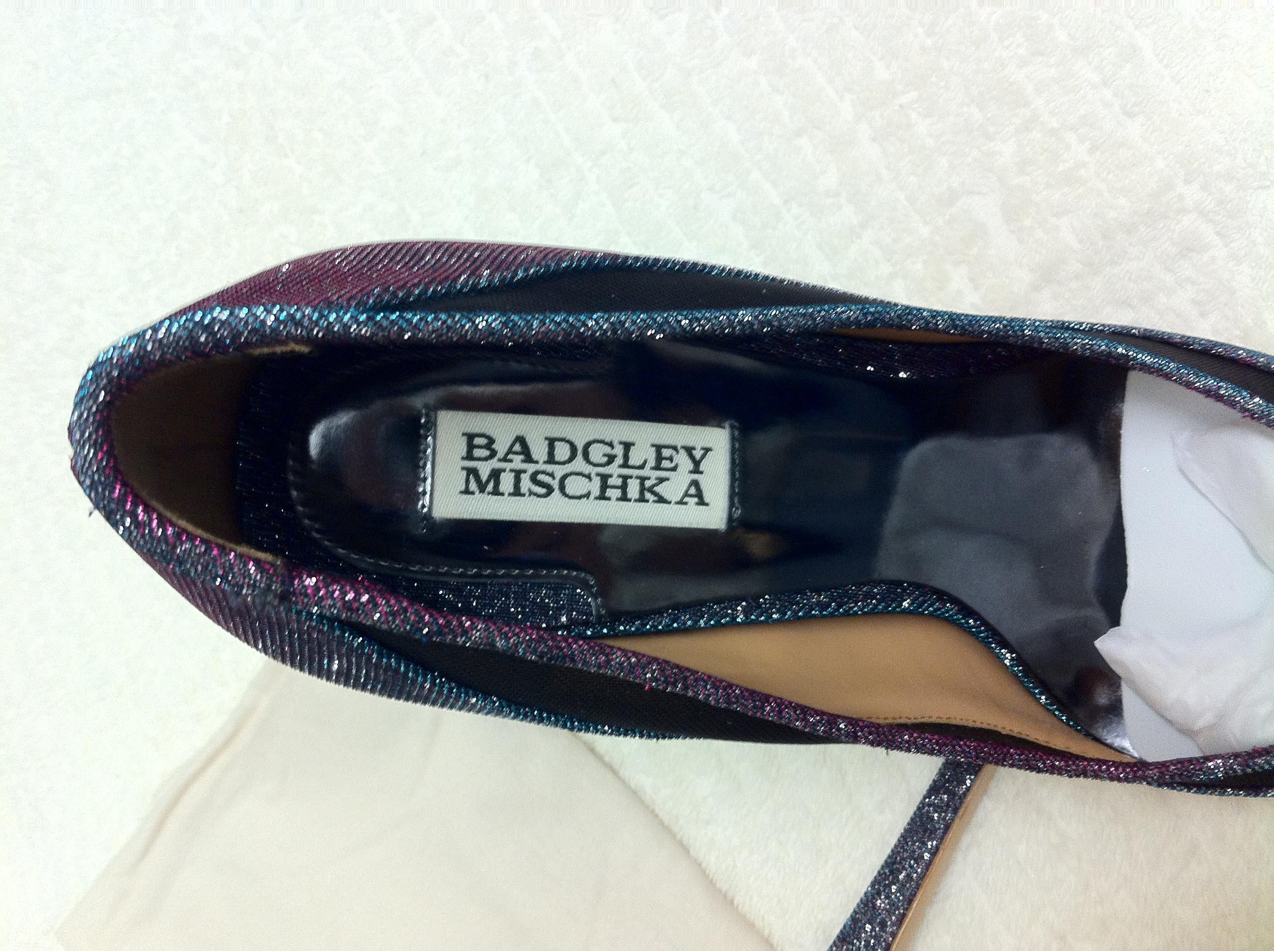 Badgley Mischka Sparkle Mesh Pumps