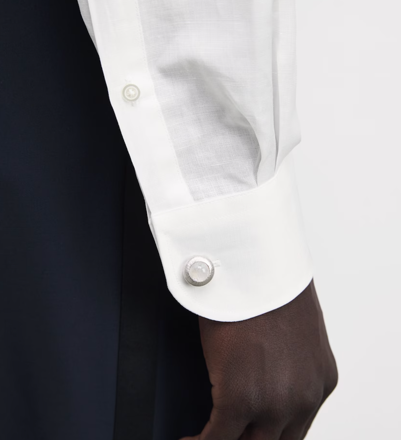 Corneliani Linen-Cotton Code Cocktail Bib Formal Shirt