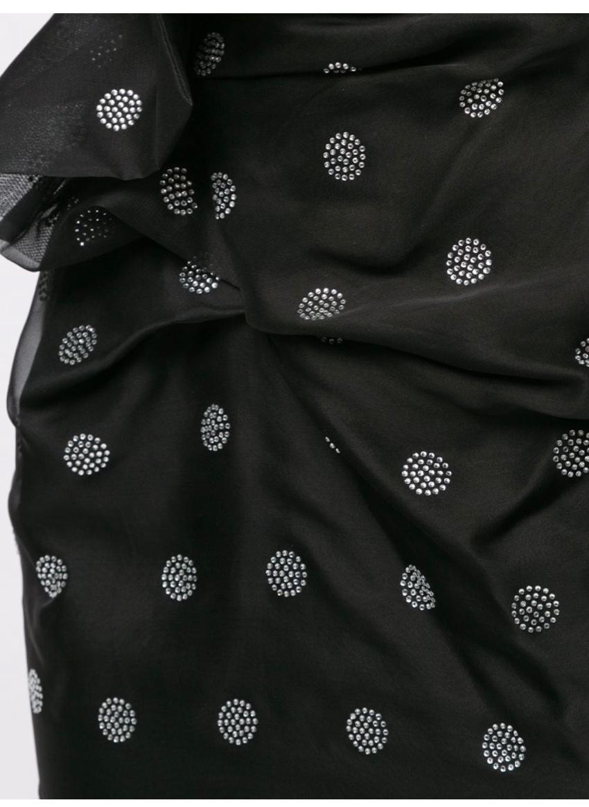 Alexandre Vauthier crystal polka-dot asymmetric mini dress