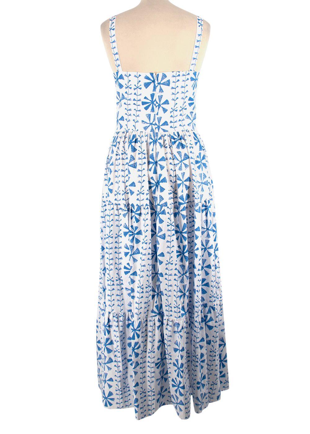 Borgo De Nor Floral Vine Jimena Printed Cotton Midi Dress