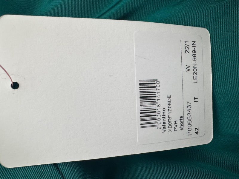 Valentino Teal Silk Shorts
