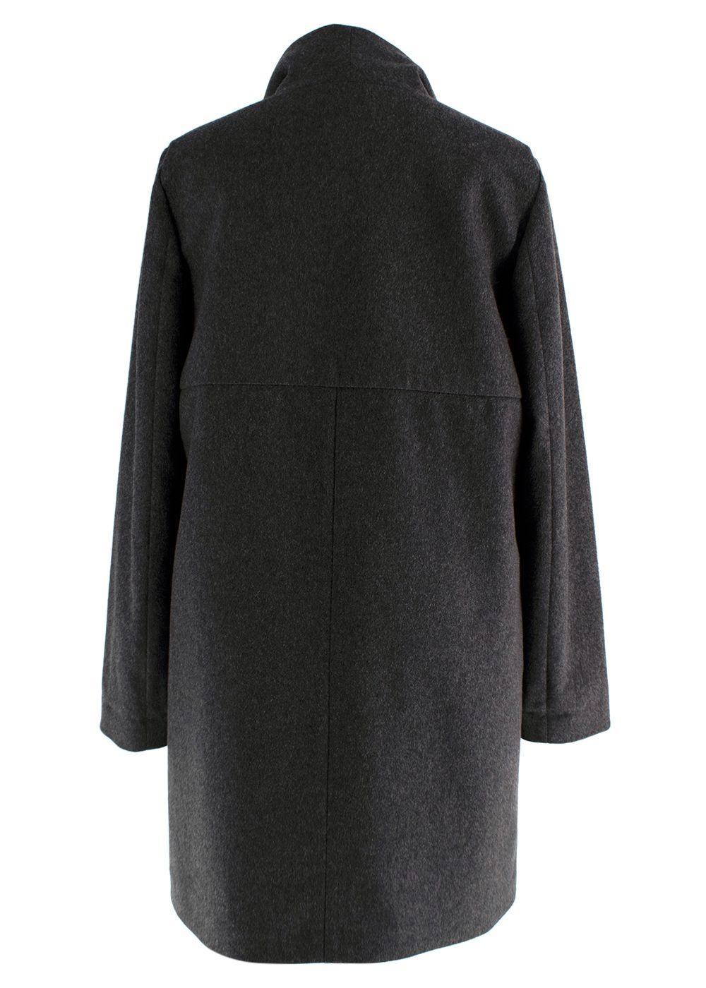 Brunello Cucinelli Grey Double Layer Coat With Detachable Waistcoat