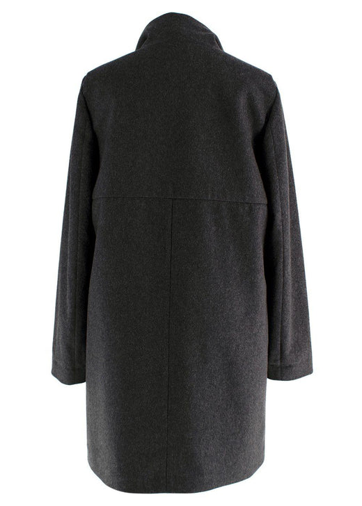 Brunello Cucinelli Grey Double Layer Coat With Detachable Waistcoat