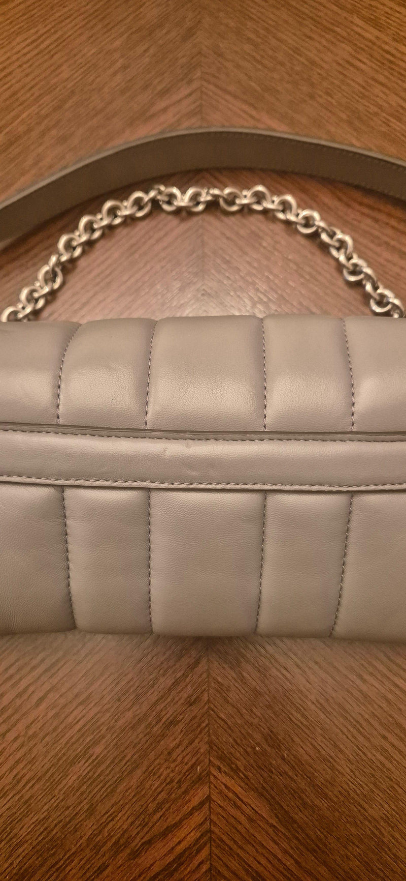 Gucci Grey Padded Leather Horsebit Shoulder Bag
