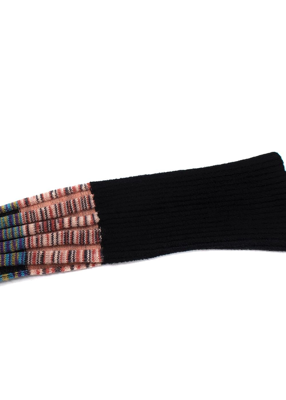 Missoni Multicoloured Ribbed Turtleneck Midi Dress