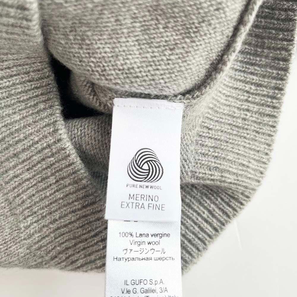 II Gufo Grey Merino Wool Christmas Jumper
