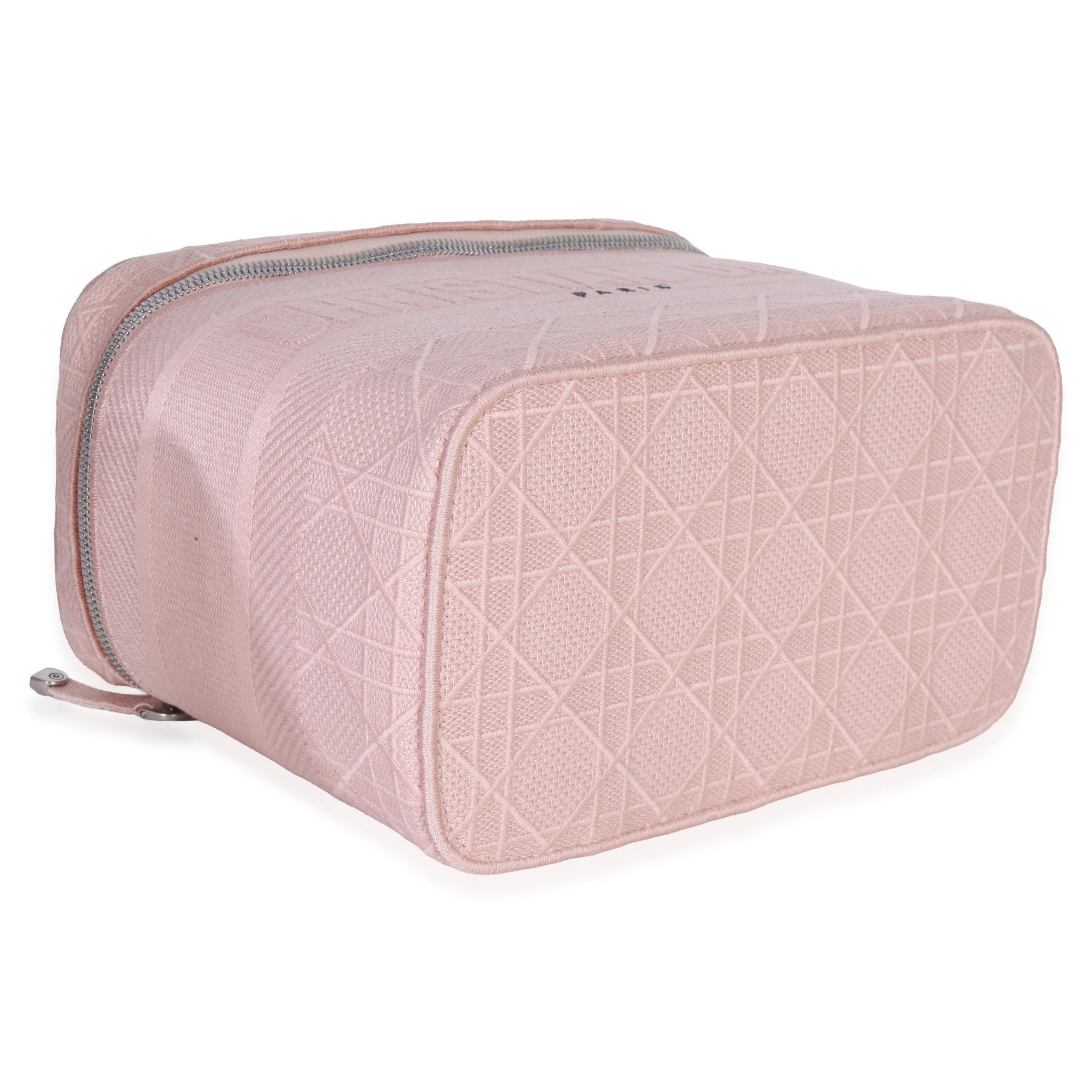 Dior Canvas Embroidered Cannage DiorTravel Vanity Case