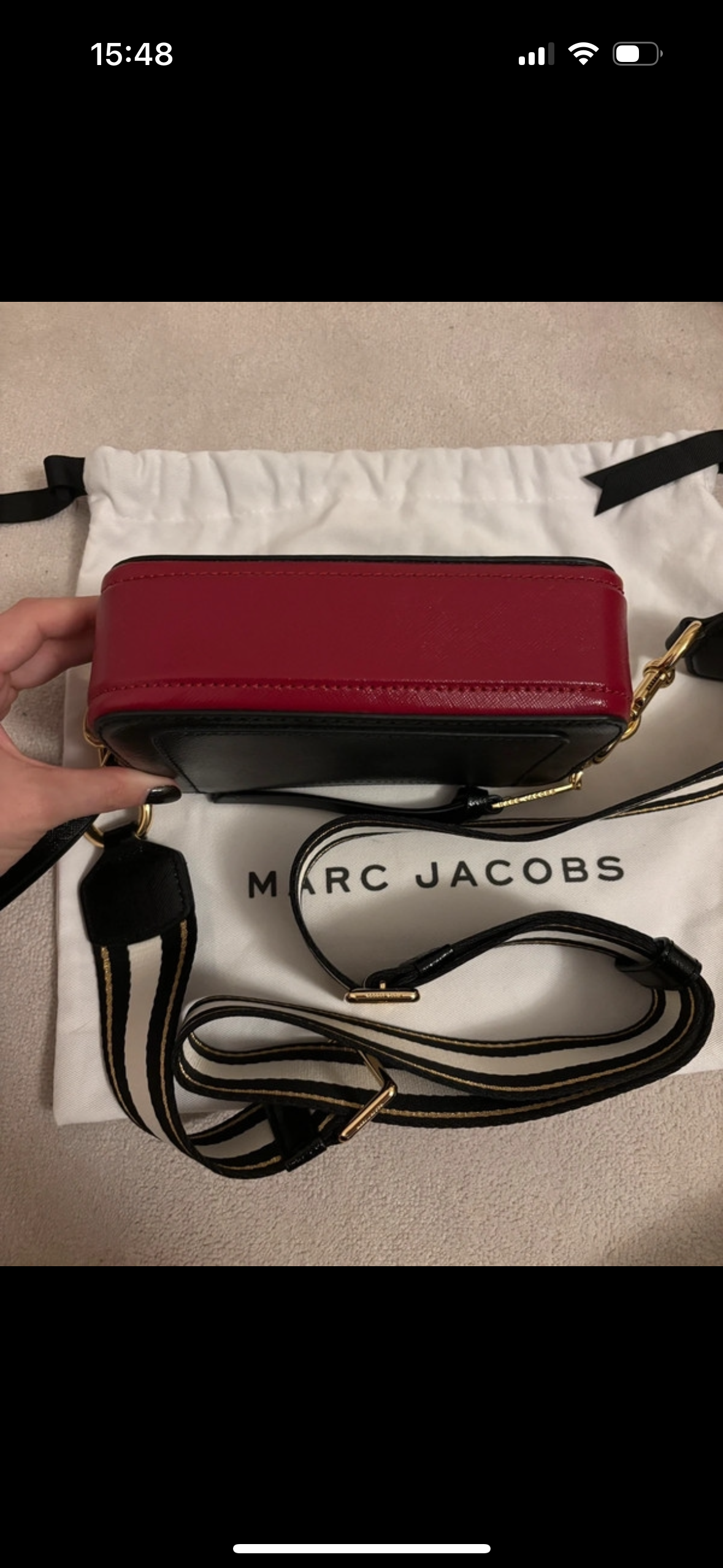 Marc Jacobs Black Snapshot Crossbody Bag