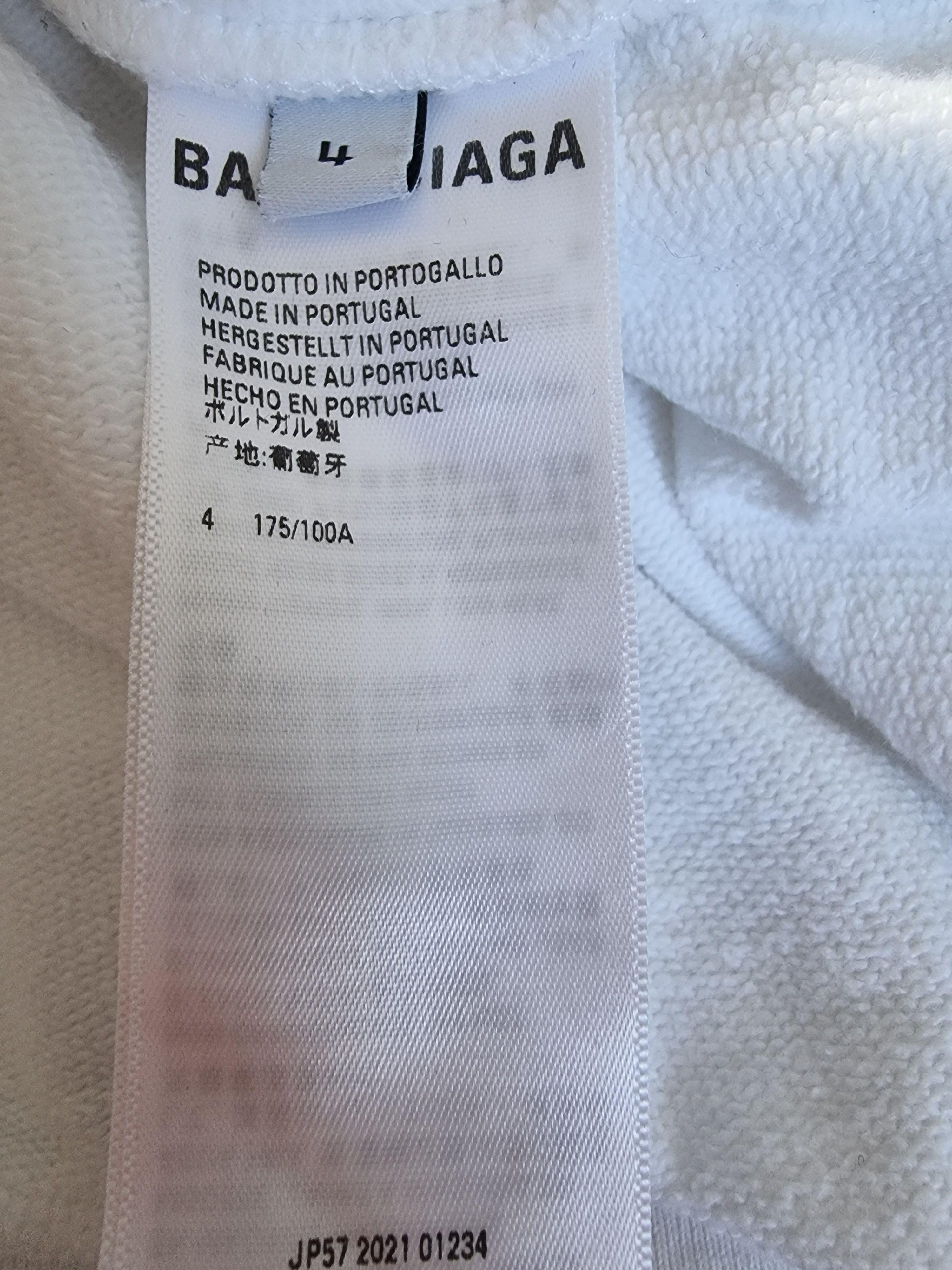 Balenciaga White Cotton Hoodie