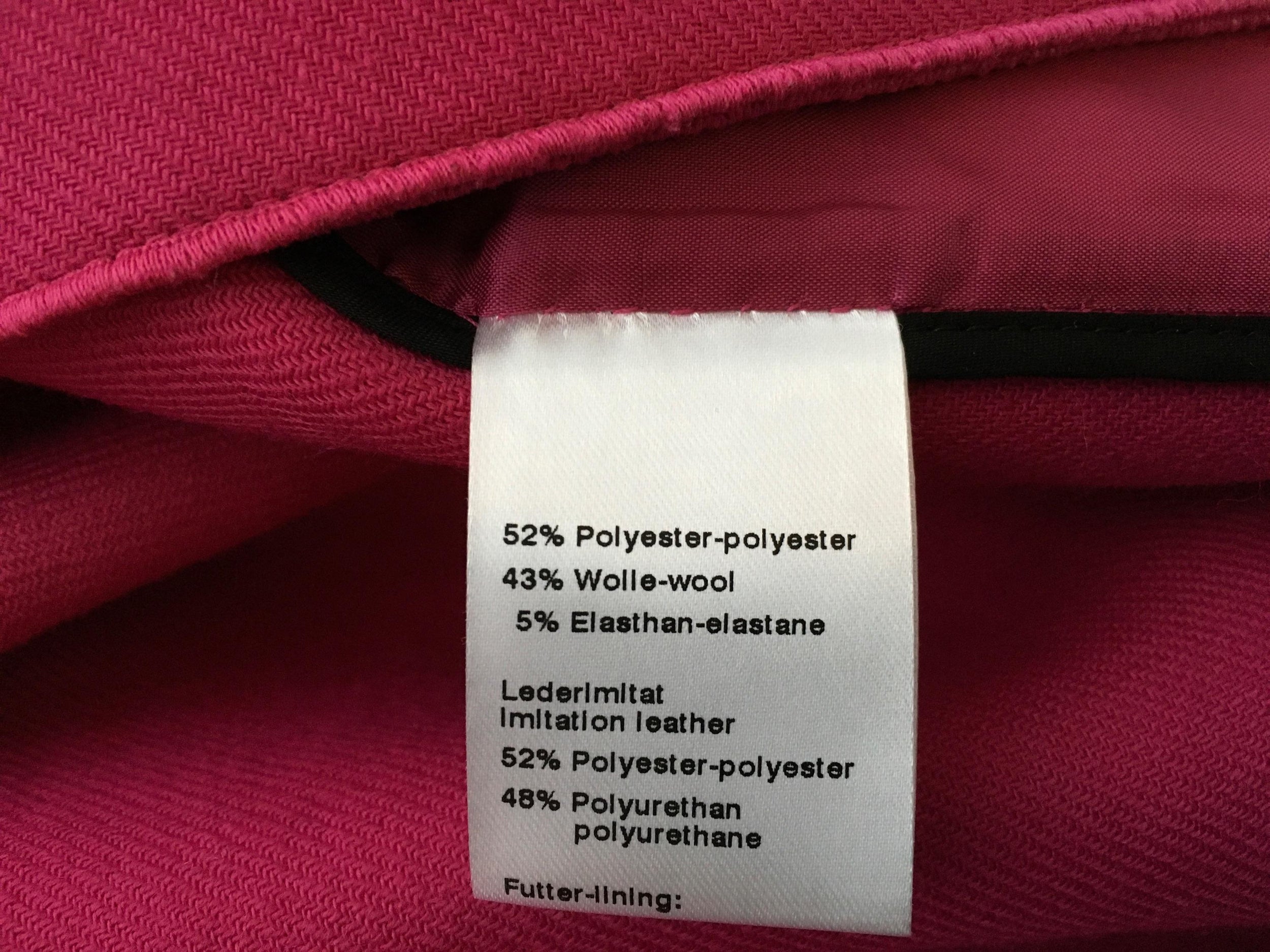 Punto Pink Wool Asymmetric Zip Jacket