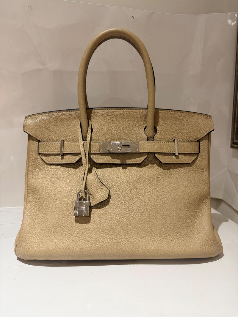 Hermes Trench Togo Leather Birkin 30 Bag