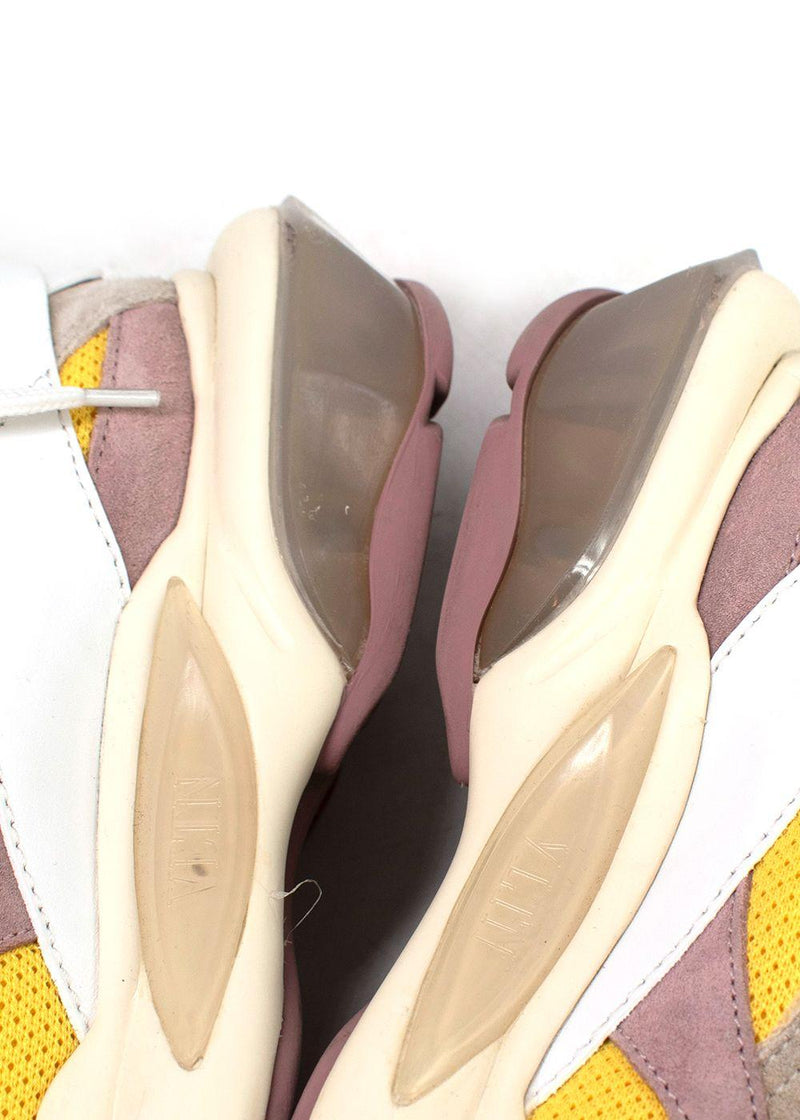 Valentino Suede, Mesh & Leather Chunky Sneakers