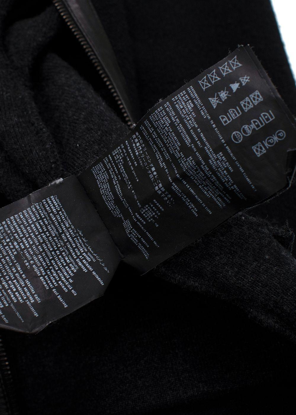 Prada Black Wool and Cashmere Blend  Zip Up  Jacket