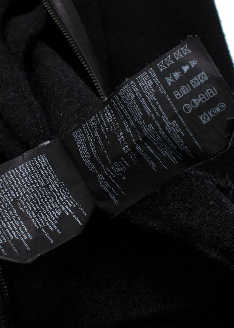 Prada Black Wool and Cashmere Blend  Zip Up  Jacket